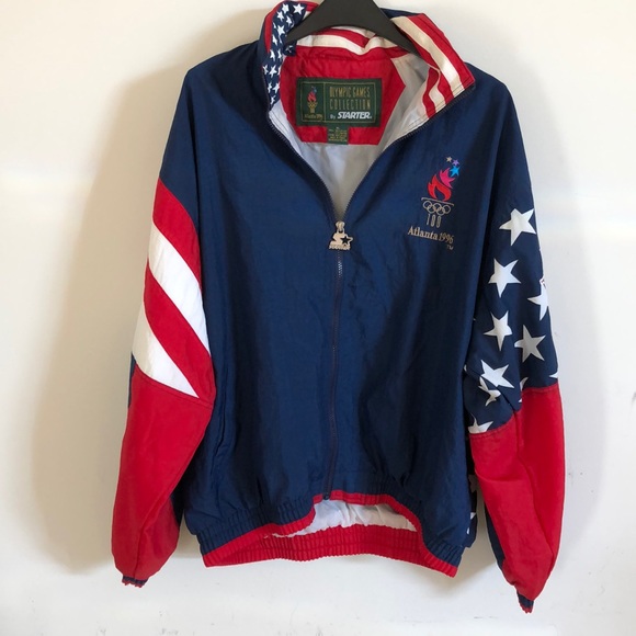 Vintage 1996 Olympics Atlanta Starter Jacket men's XL USA